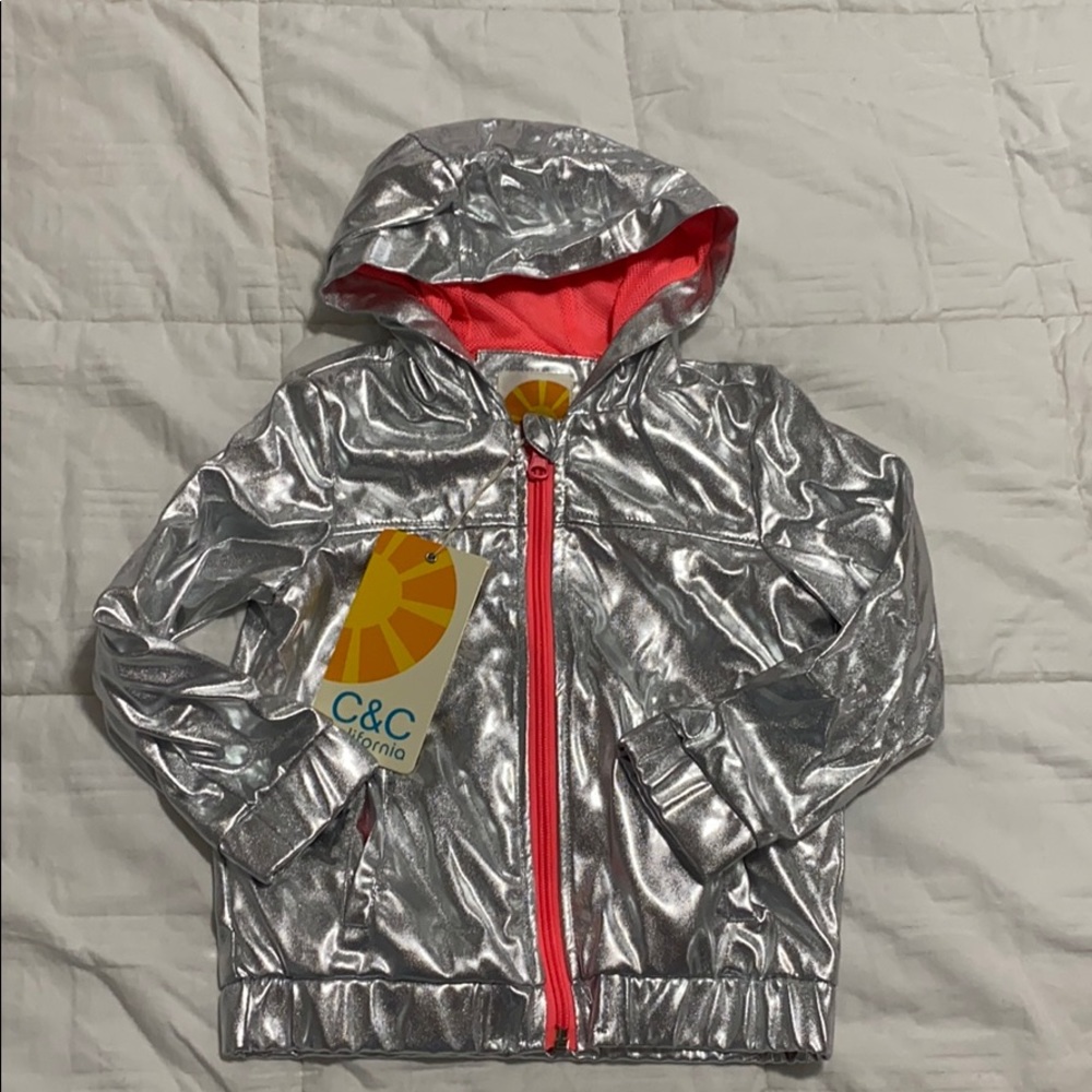 Toddler girl silver jacket